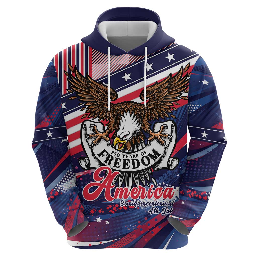 250 Years Of Service Zip Hoodie Semiquincentennial USA Patriotic 4th Of July - Wonder Print Shop