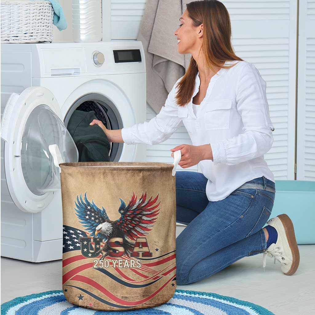 America 250th Anniversary Laundry Basket Eagle Us Flag July 4Th - Wonder Print Shop