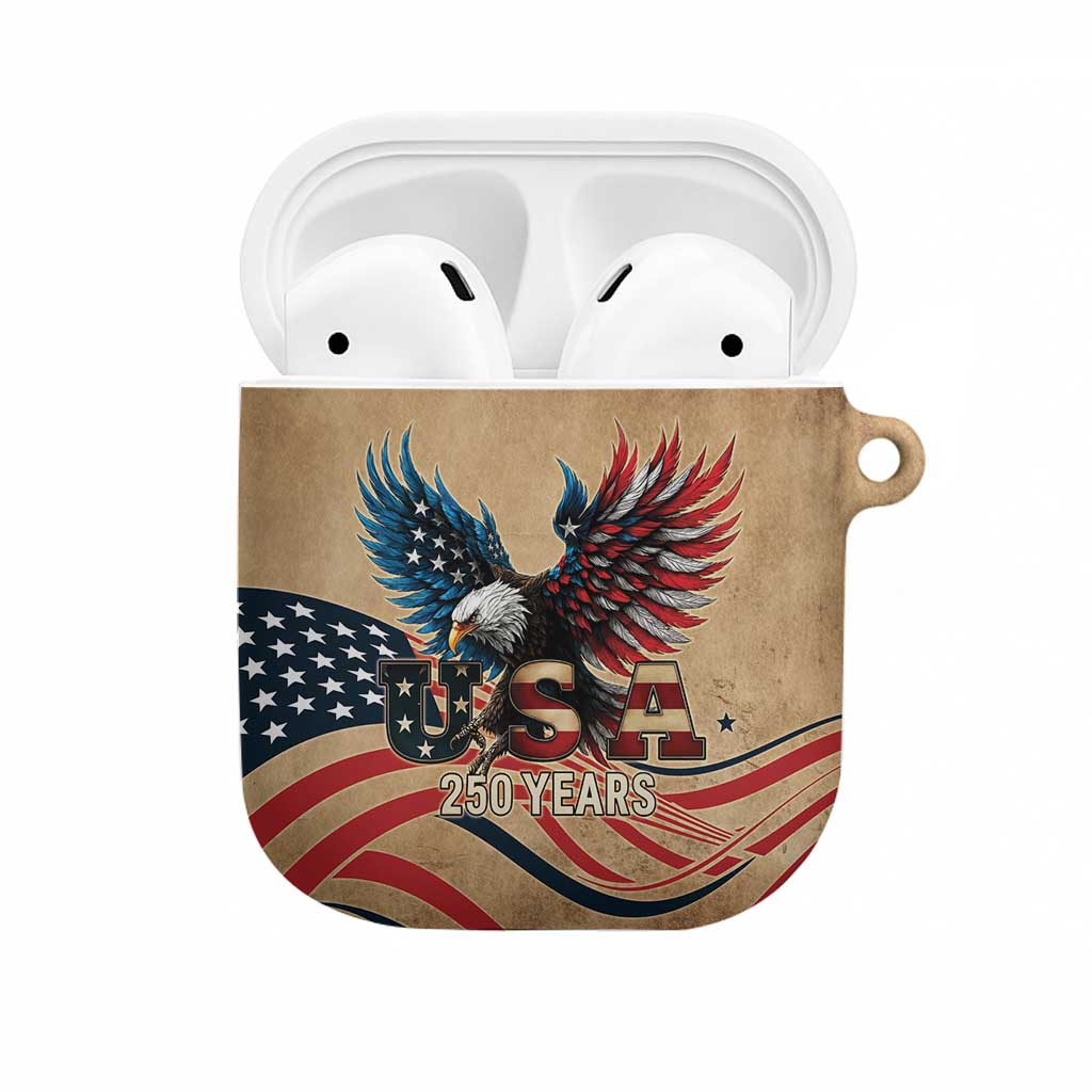 America 250th Anniversary AirPods Case Eagle Us Flag July 4Th - Wonder Print Shop