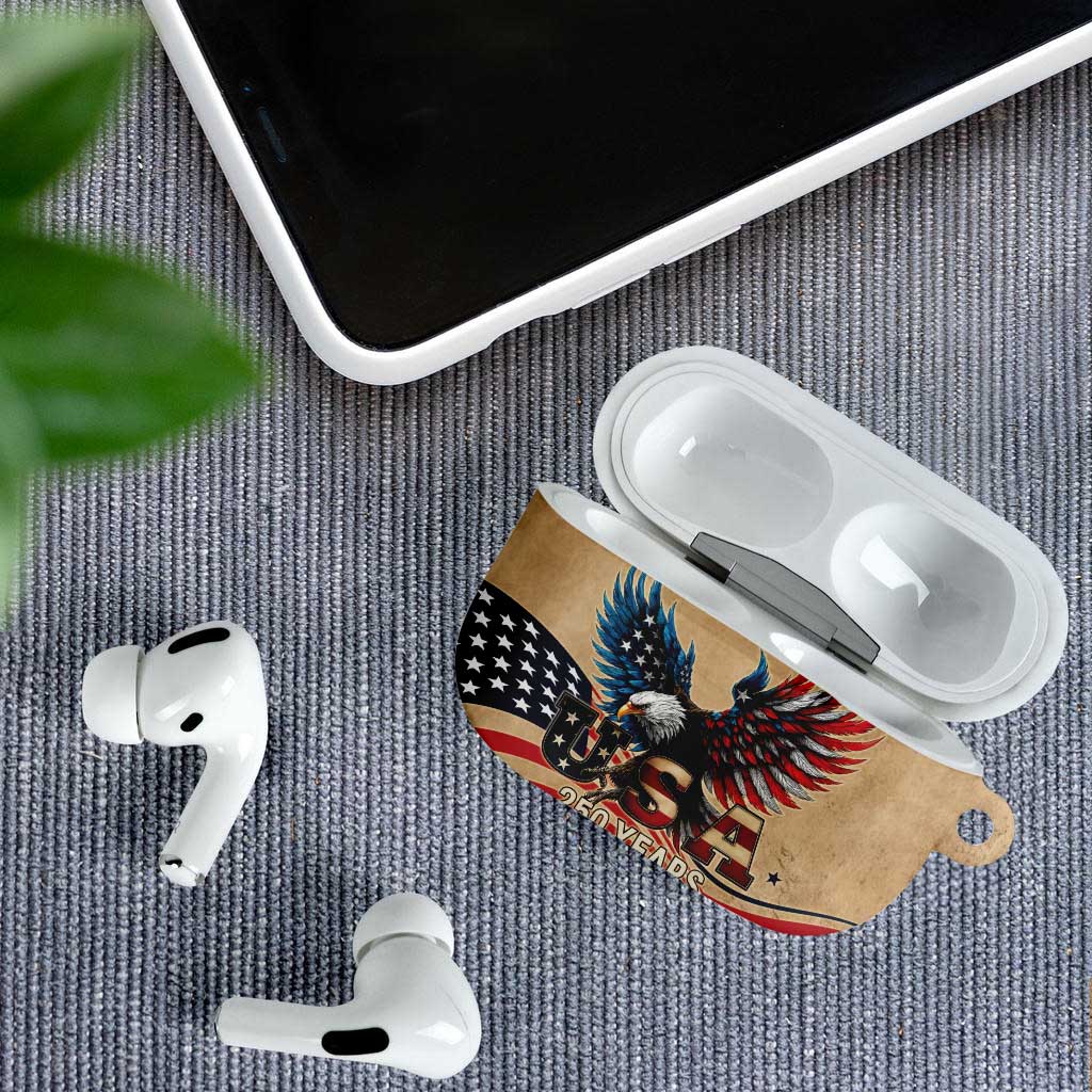 America 250th Anniversary AirPods Case Eagle Us Flag July 4Th - Wonder Print Shop