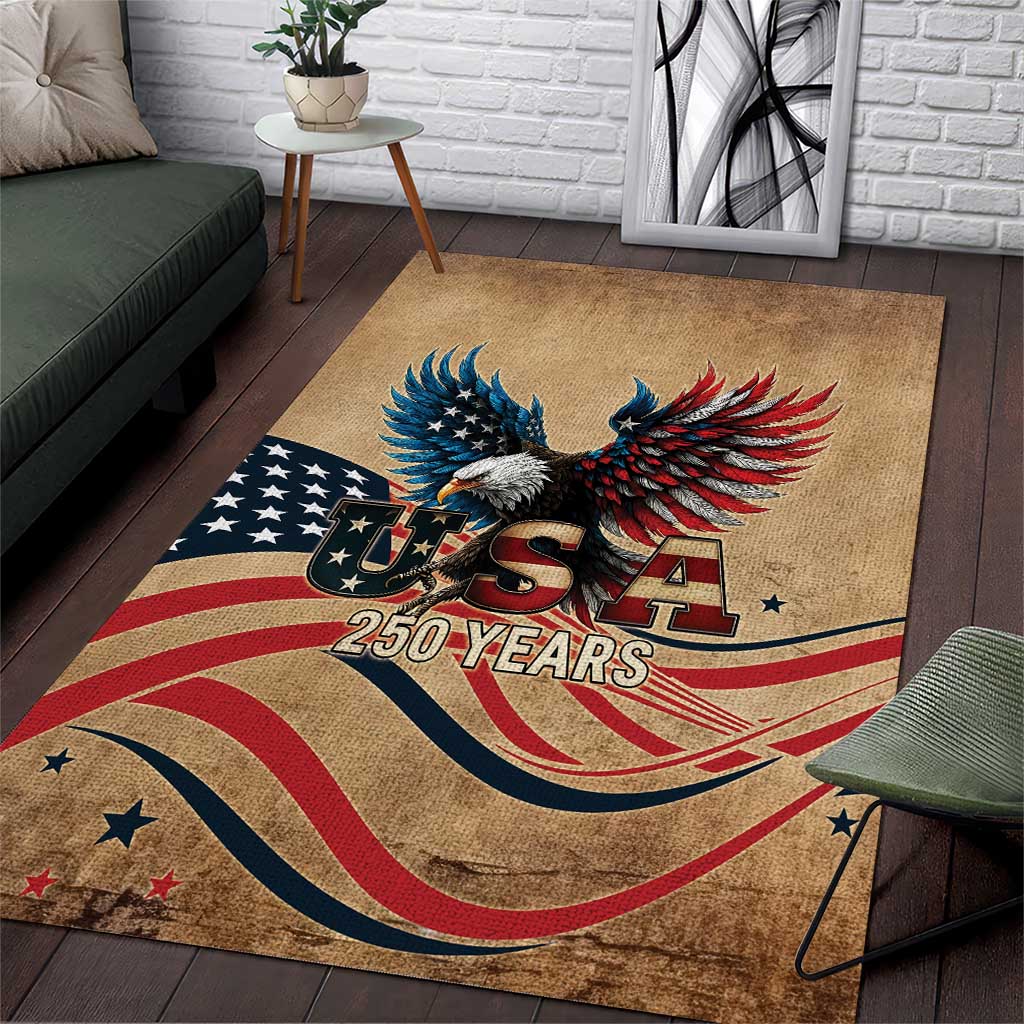 America 250th Anniversary Area Rug Eagle Us Flag July 4Th - Wonder Print Shop