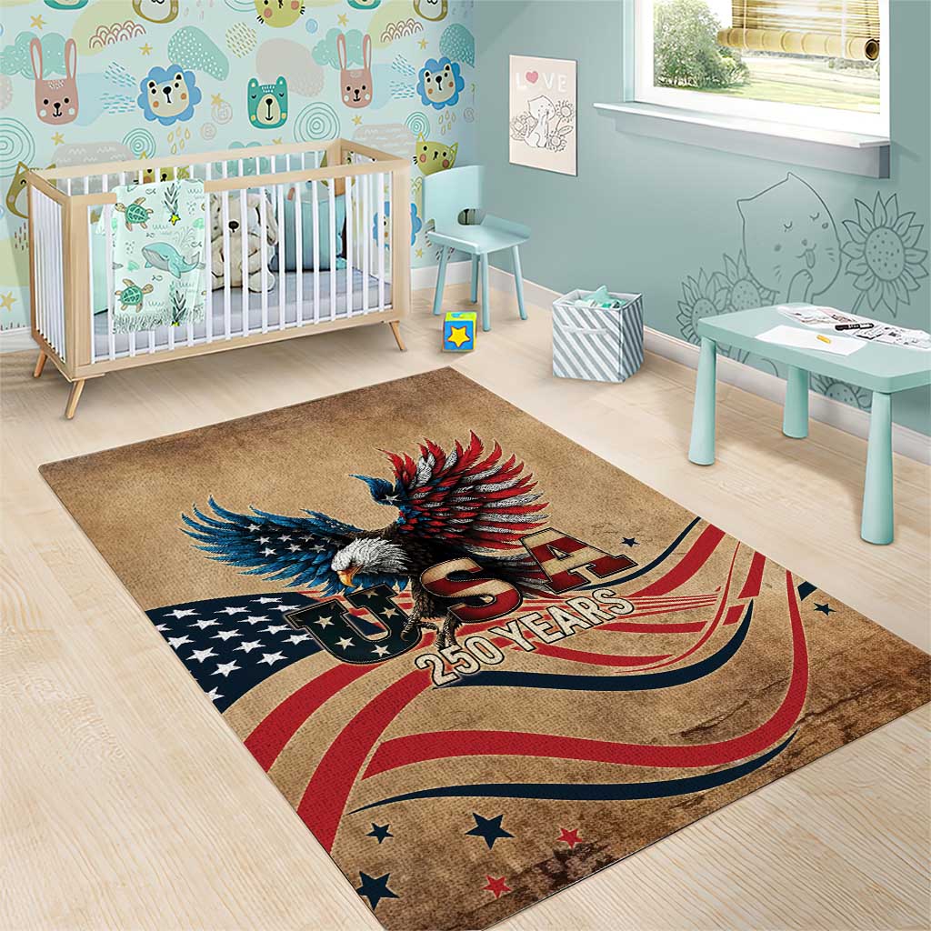 America 250th Anniversary Area Rug Eagle Us Flag July 4Th - Wonder Print Shop