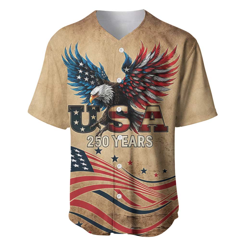 America 250th Anniversary Baseball Jersey Eagle Us Flag July 4Th - Wonder Print Shop