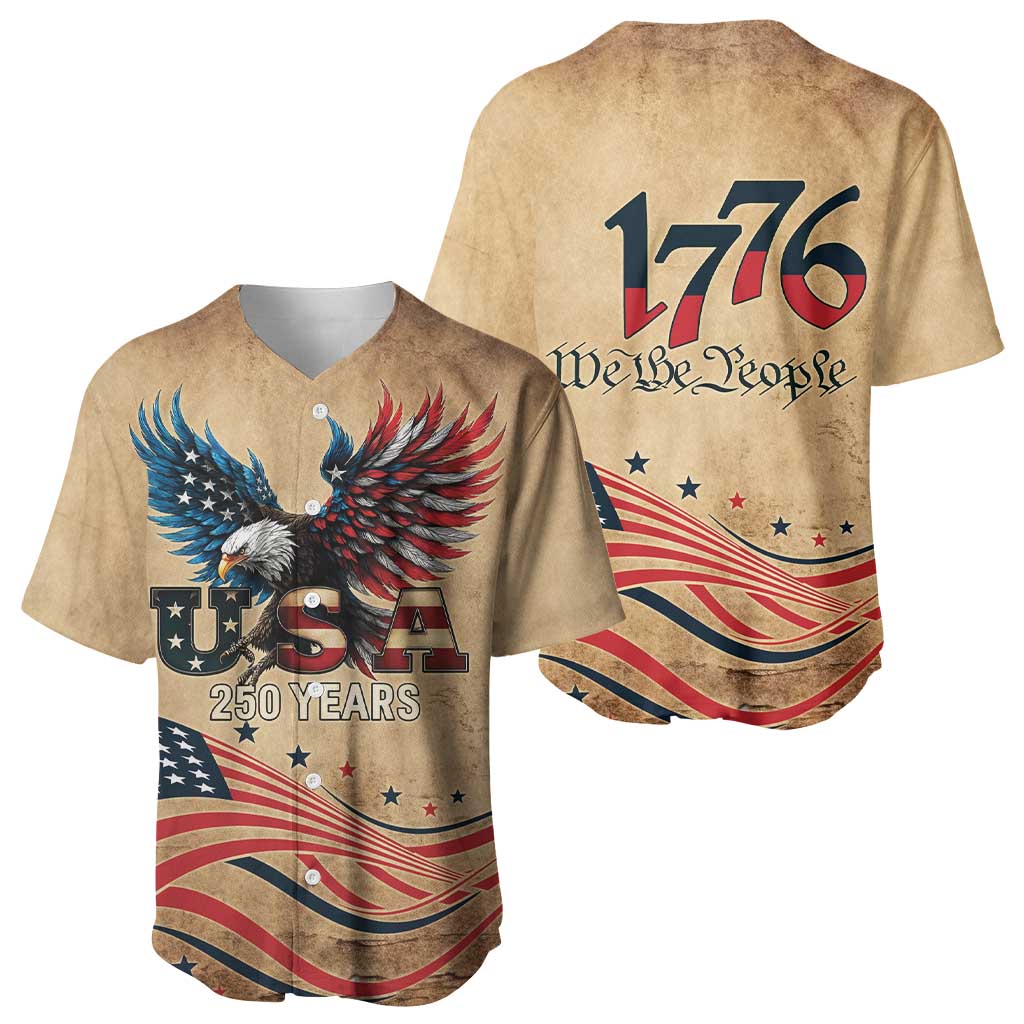 America 250th Anniversary Baseball Jersey Eagle Us Flag July 4Th - Wonder Print Shop