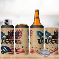 America 250th Anniversary 4 in 1 Can Cooler Tumbler Eagle Us Flag July 4Th - Wonder Print Shop