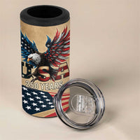 America 250th Anniversary 4 in 1 Can Cooler Tumbler Eagle Us Flag July 4Th - Wonder Print Shop
