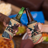 America 250th Anniversary 4 in 1 Can Cooler Tumbler Eagle Us Flag July 4Th - Wonder Print Shop