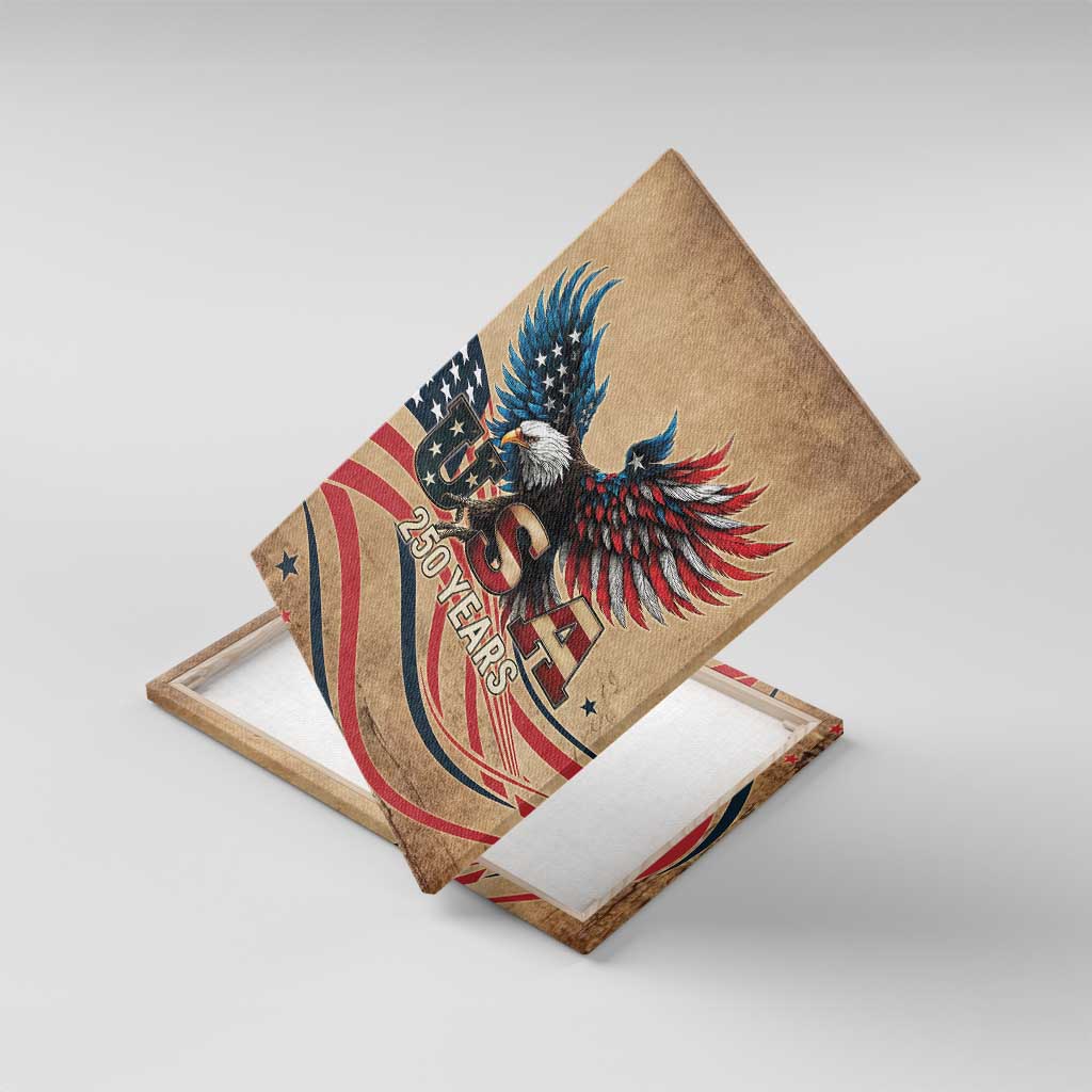 America 250th Anniversary Canvas Wall Art Eagle Us Flag July 4Th - Wonder Print Shop