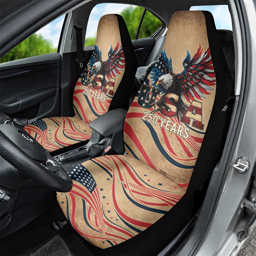 America 250th Anniversary Car Seat Cover Eagle Us Flag July 4Th - Wonder Print Shop