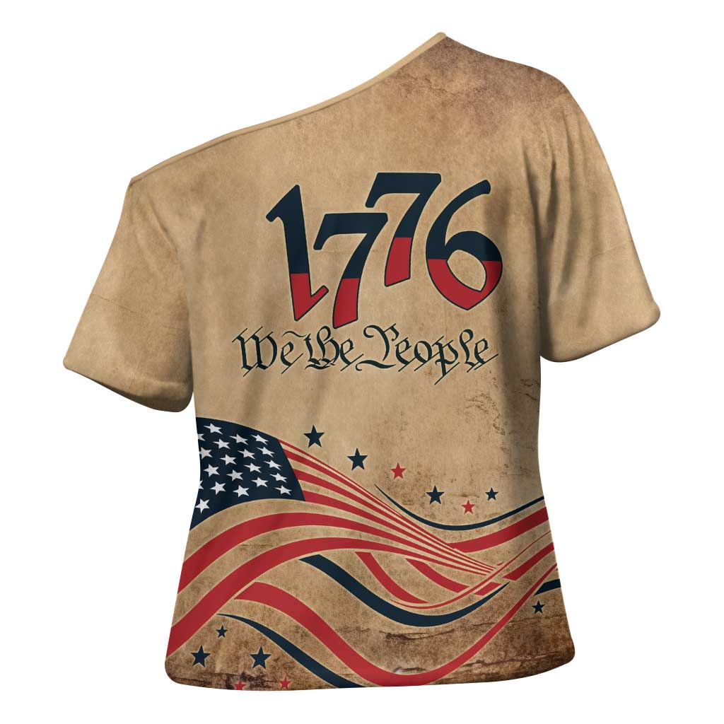America 250th Anniversary Cross Shoulder Shirt Eagle Us Flag July 4Th - Wonder Print Shop