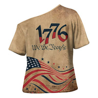 America 250th Anniversary Cross Shoulder Shirt Eagle Us Flag July 4Th - Wonder Print Shop