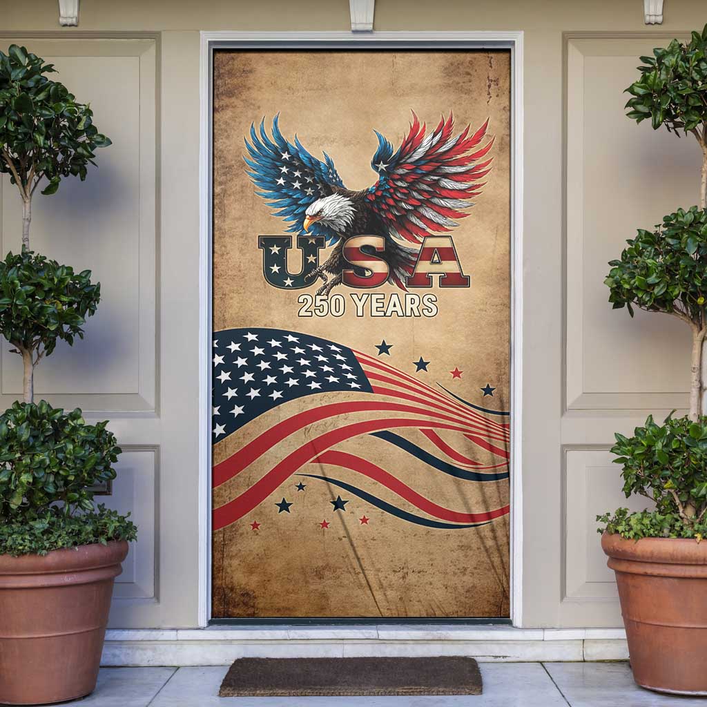 America 250th Anniversary Door Cover Eagle Us Flag July 4Th - Wonder Print Shop