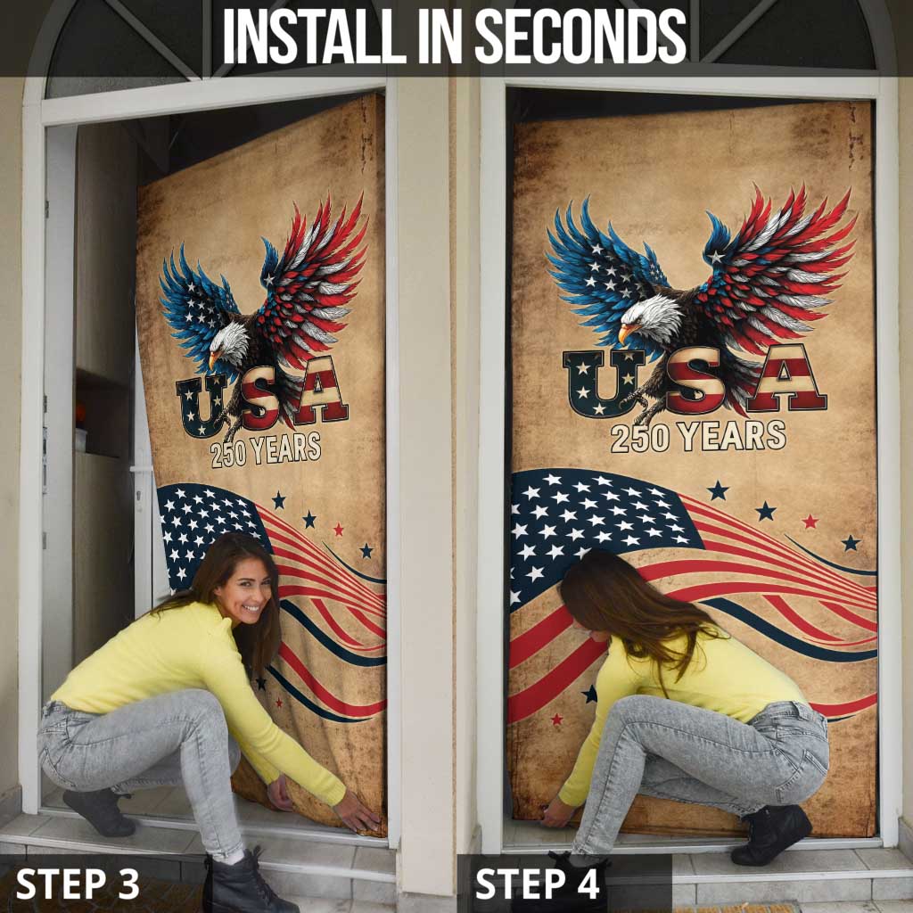 America 250th Anniversary Door Cover Eagle Us Flag July 4Th - Wonder Print Shop