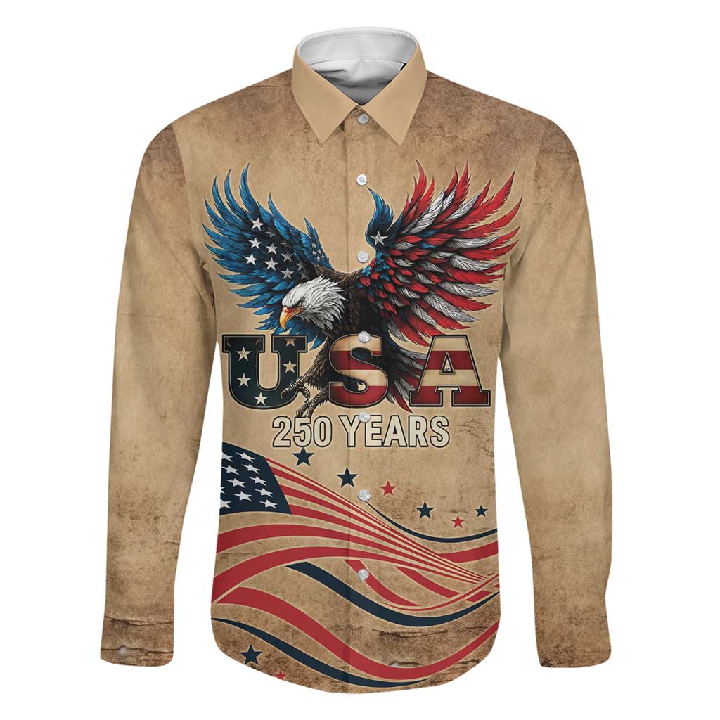 America 250th Anniversary Family Matching Off The Shoulder Long Sleeve Dress and Hawaiian Shirt Eagle Us Flag July 4Th - Wonder Print Shop