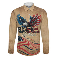 America 250th Anniversary Family Matching Off Shoulder Maxi Dress and Hawaiian Shirt Eagle Us Flag July 4Th - Wonder Print Shop