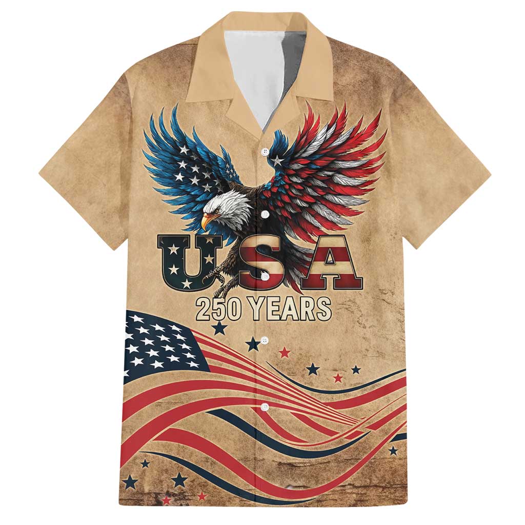 America 250th Anniversary Hawaiian Shirt Eagle Us Flag July 4Th - Wonder Print Shop