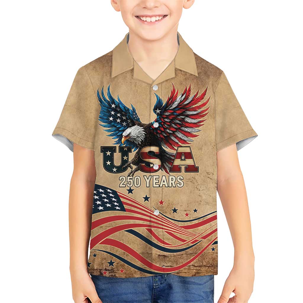 America 250th Anniversary Hawaiian Shirt Eagle Us Flag July 4Th - Wonder Print Shop