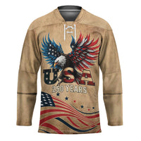 America 250th Anniversary Hockey Jersey Eagle Us Flag July 4Th - Wonder Print Shop