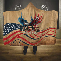 America 250th Anniversary Hooded Blanket Eagle Us Flag July 4Th - Wonder Print Shop