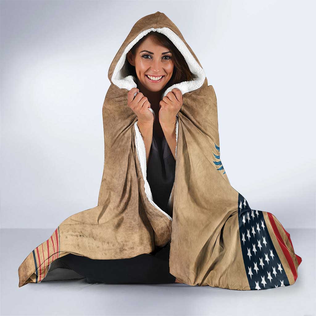 America 250th Anniversary Hooded Blanket Eagle Us Flag July 4Th - Wonder Print Shop