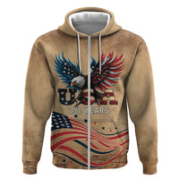 America 250th Anniversary Hoodie Eagle Us Flag July 4Th - Wonder Print Shop