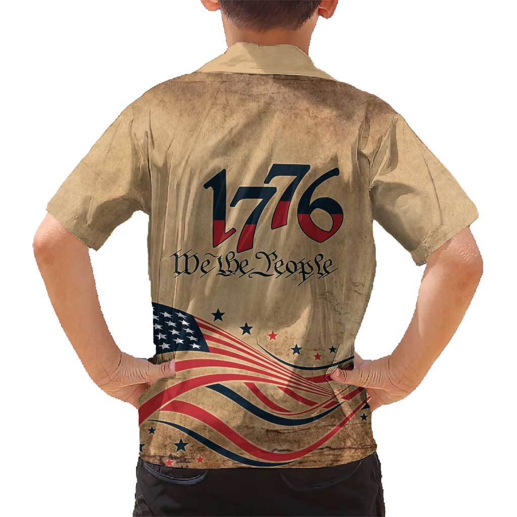America 250th Anniversary Kid Hawaiian Shirt Eagle Us Flag July 4Th - Wonder Print Shop