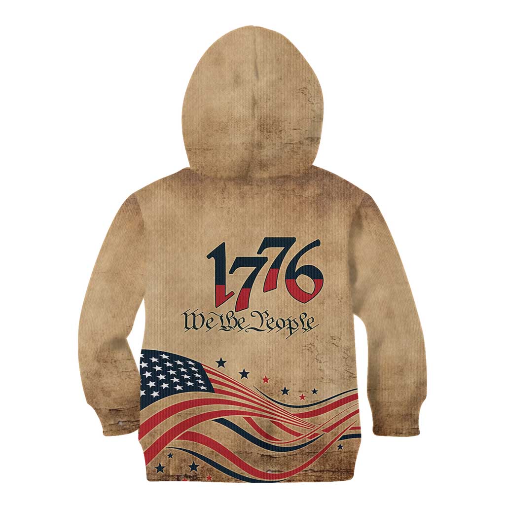 America 250th Anniversary Kid Hoodie Eagle Us Flag July 4Th - Wonder Print Shop