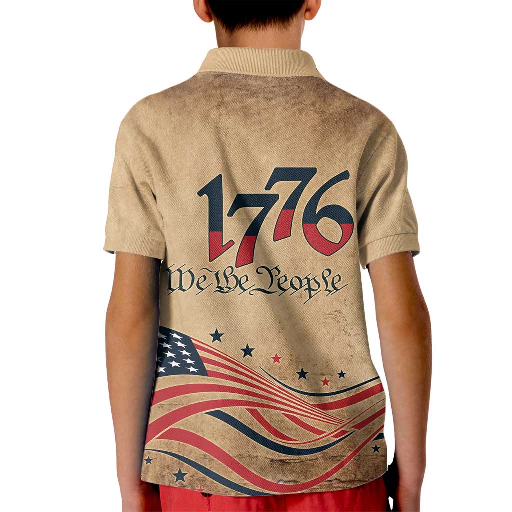 America 250th Anniversary Kid Polo Shirt Eagle Us Flag July 4Th - Wonder Print Shop