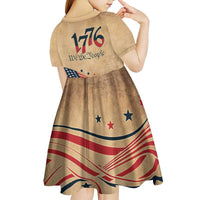 America 250th Anniversary Kid Short Sleeve Dress Eagle Us Flag July 4Th - Wonder Print Shop