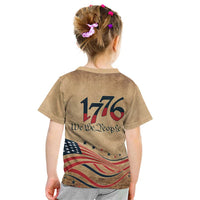 America 250th Anniversary Kid T Shirt Eagle Us Flag July 4Th - Wonder Print Shop