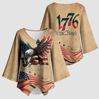 America 250th Anniversary Kimono Sleeve Blouse Eagle Us Flag July 4Th - Wonder Print Shop