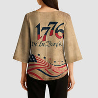 America 250th Anniversary Kimono Sleeve Blouse Eagle Us Flag July 4Th - Wonder Print Shop