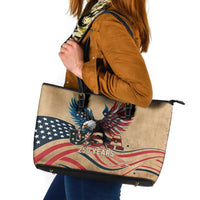 America 250th Anniversary Leather Tote Bag Eagle Us Flag July 4Th - Wonder Print Shop