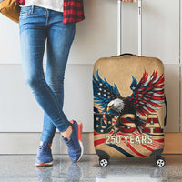 America 250th Anniversary Luggage Cover Eagle Us Flag July 4Th - Wonder Print Shop