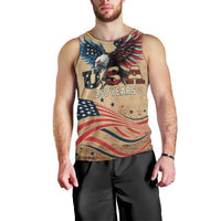 America 250th Anniversary Men Tank Top Eagle Us Flag July 4Th - Wonder Print Shop
