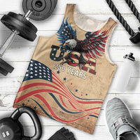 America 250th Anniversary Men Tank Top Eagle Us Flag July 4Th - Wonder Print Shop