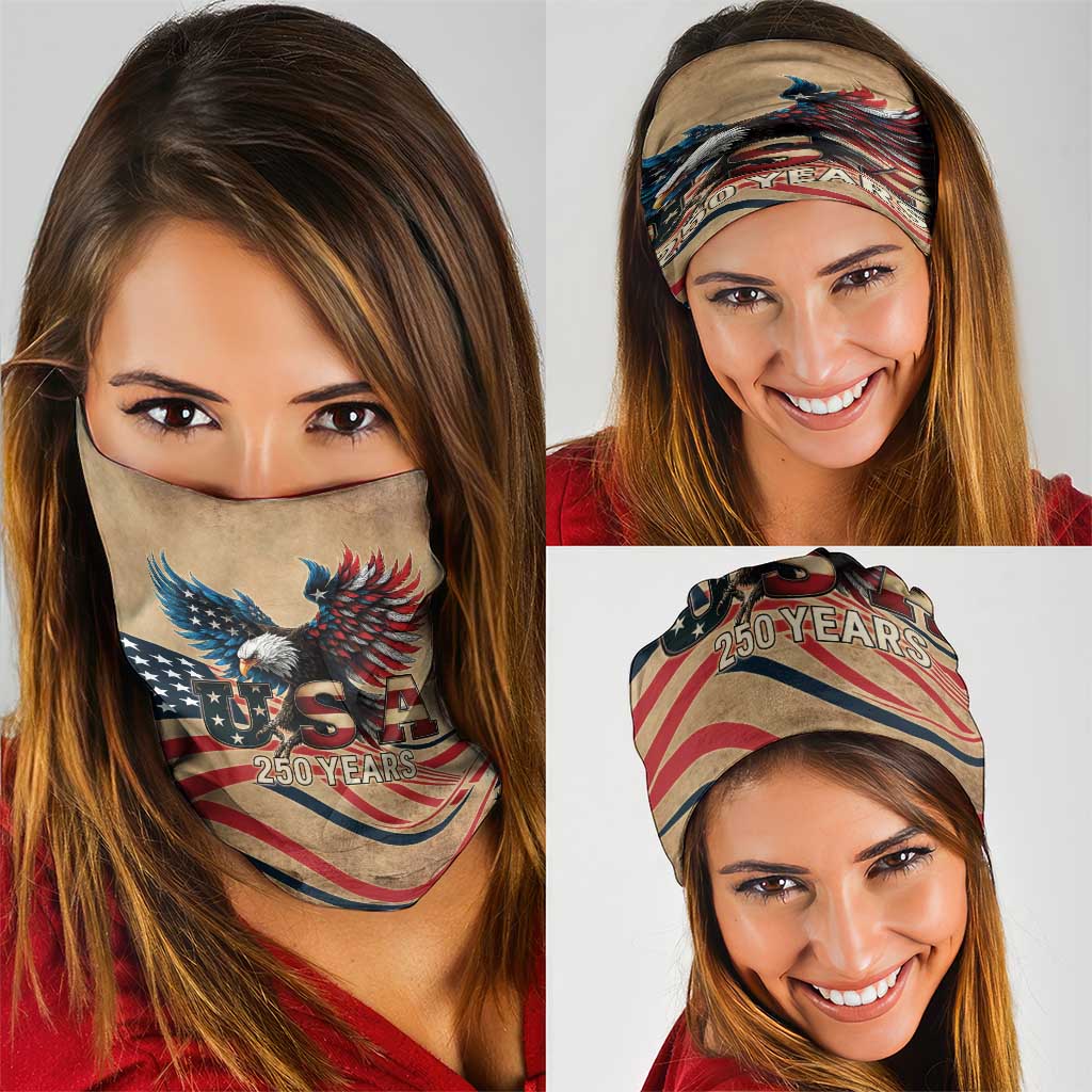 America 250th Anniversary Neck Gaiter Eagle Us Flag July 4Th - Wonder Print Shop