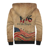 America 250th Anniversary Sherpa Hoodie Eagle Us Flag July 4Th - Wonder Print Shop