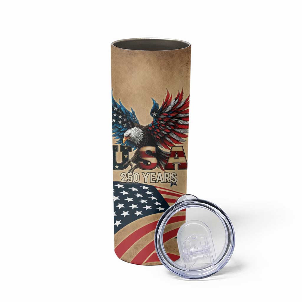 America 250th Anniversary Skinny Tumbler Eagle Us Flag July 4Th - Wonder Print Shop