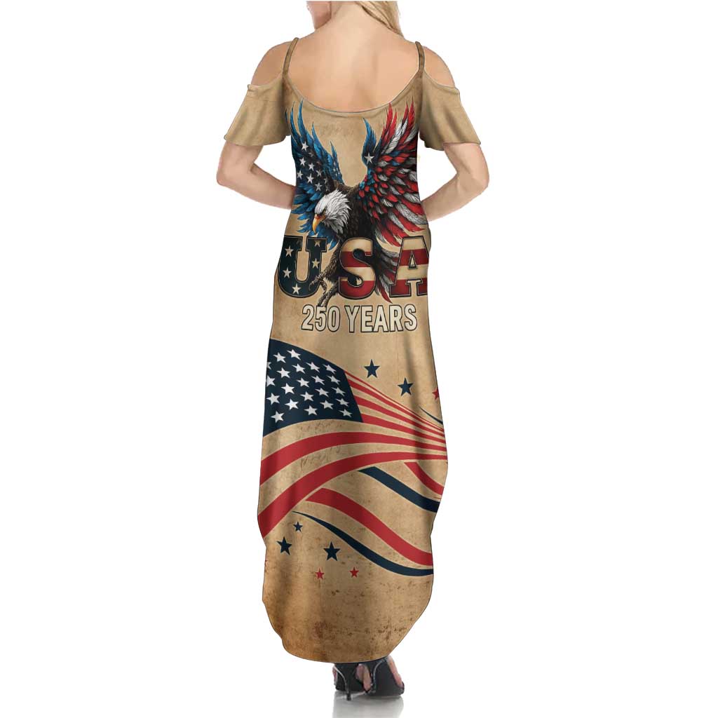 America 250th Anniversary Summer Maxi Dress Eagle Us Flag July 4Th - Wonder Print Shop