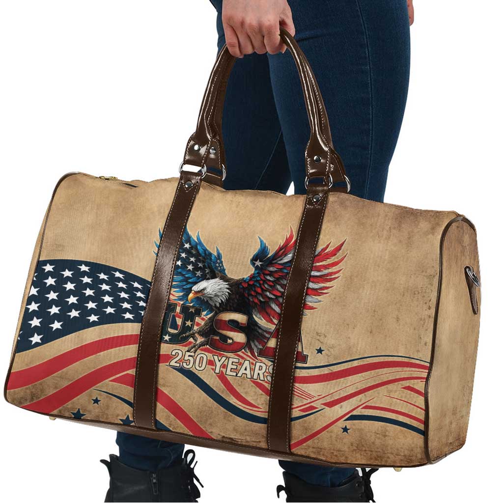 America 250th Anniversary Travel Bag Eagle Us Flag July 4Th - Wonder Print Shop