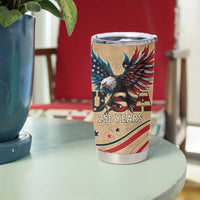 America 250th Anniversary Tumbler Cup Eagle Us Flag July 4Th - Wonder Print Shop