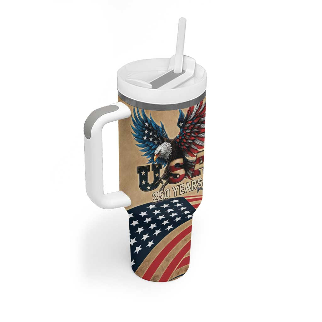 America 250th Anniversary Tumbler With Handle Eagle Us Flag July 4Th - Wonder Print Shop