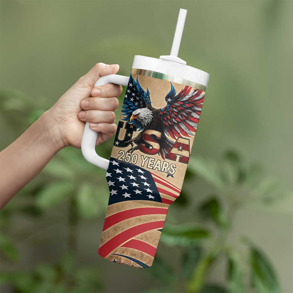 America 250th Anniversary Tumbler With Handle Eagle Us Flag July 4Th - Wonder Print Shop