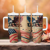 America 250th Anniversary Tumbler With Handle Eagle Us Flag July 4Th - Wonder Print Shop