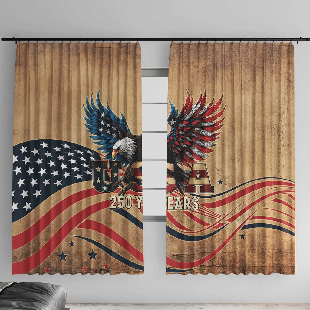 America 250th Anniversary Window Curtain Eagle Us Flag July 4Th - Wonder Print Shop