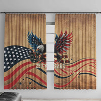 America 250th Anniversary Window Curtain Eagle Us Flag July 4Th - Wonder Print Shop