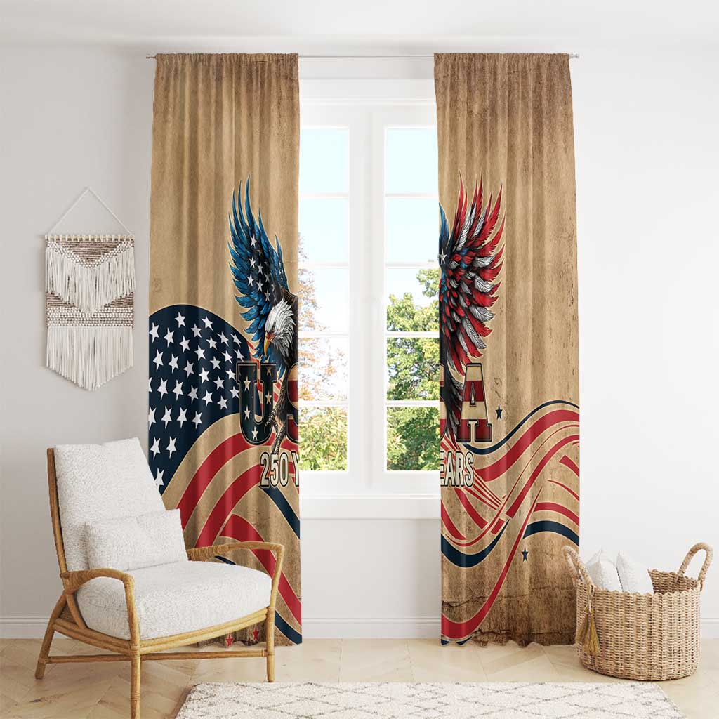America 250th Anniversary Window Curtain Eagle Us Flag July 4Th - Wonder Print Shop