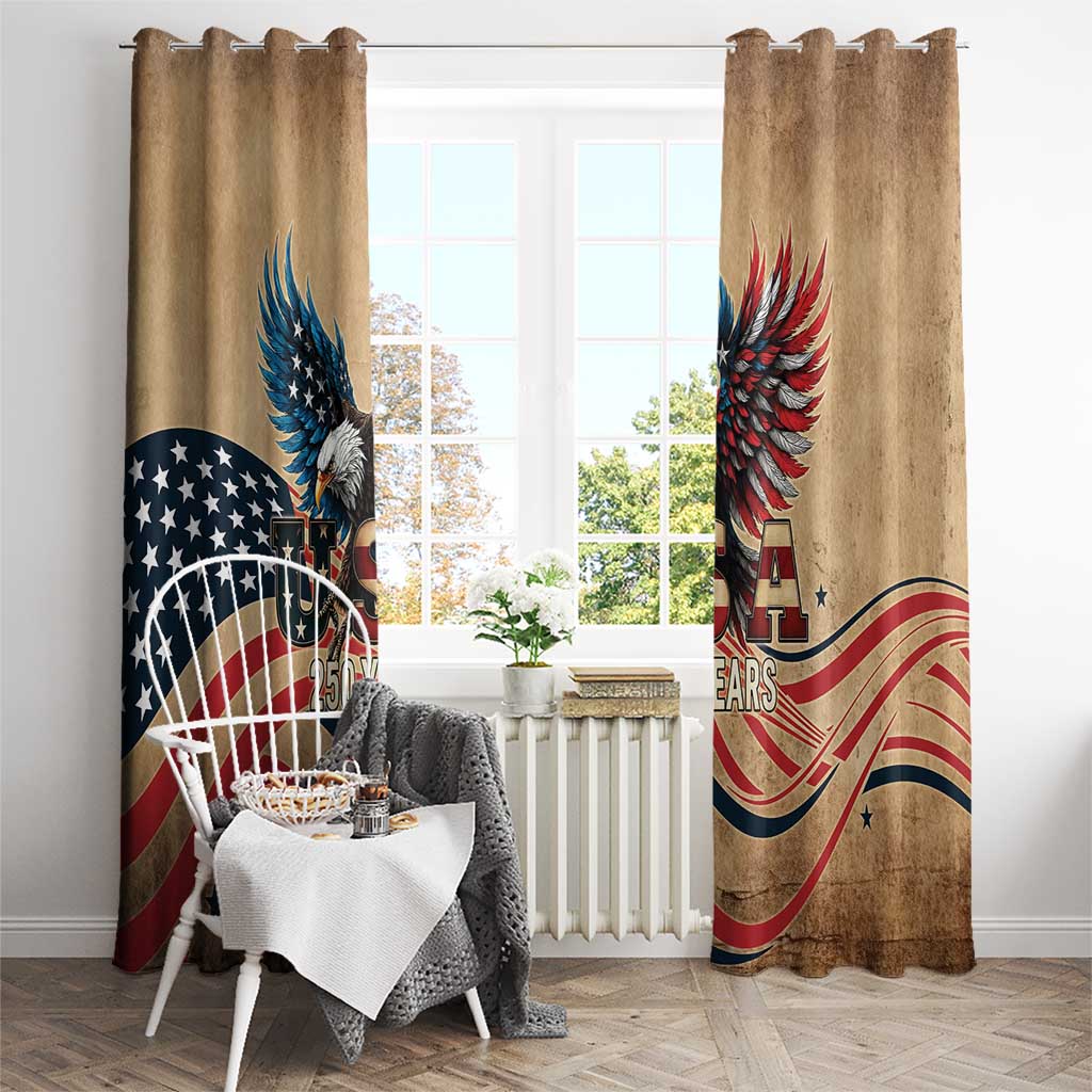 America 250th Anniversary Window Curtain Eagle Us Flag July 4Th - Wonder Print Shop