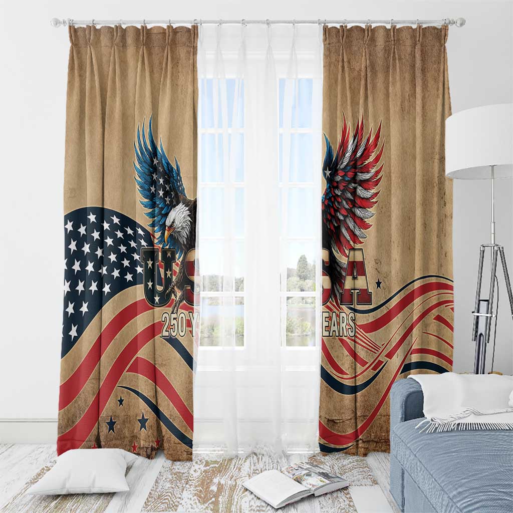 America 250th Anniversary Window Curtain Eagle Us Flag July 4Th - Wonder Print Shop